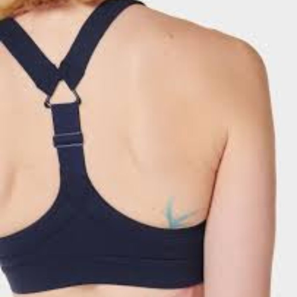 Sweaty Betty Power Medium Support Sport Bra in Navy Blue/L